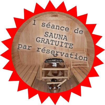une séance de sauna gratuite par réservation